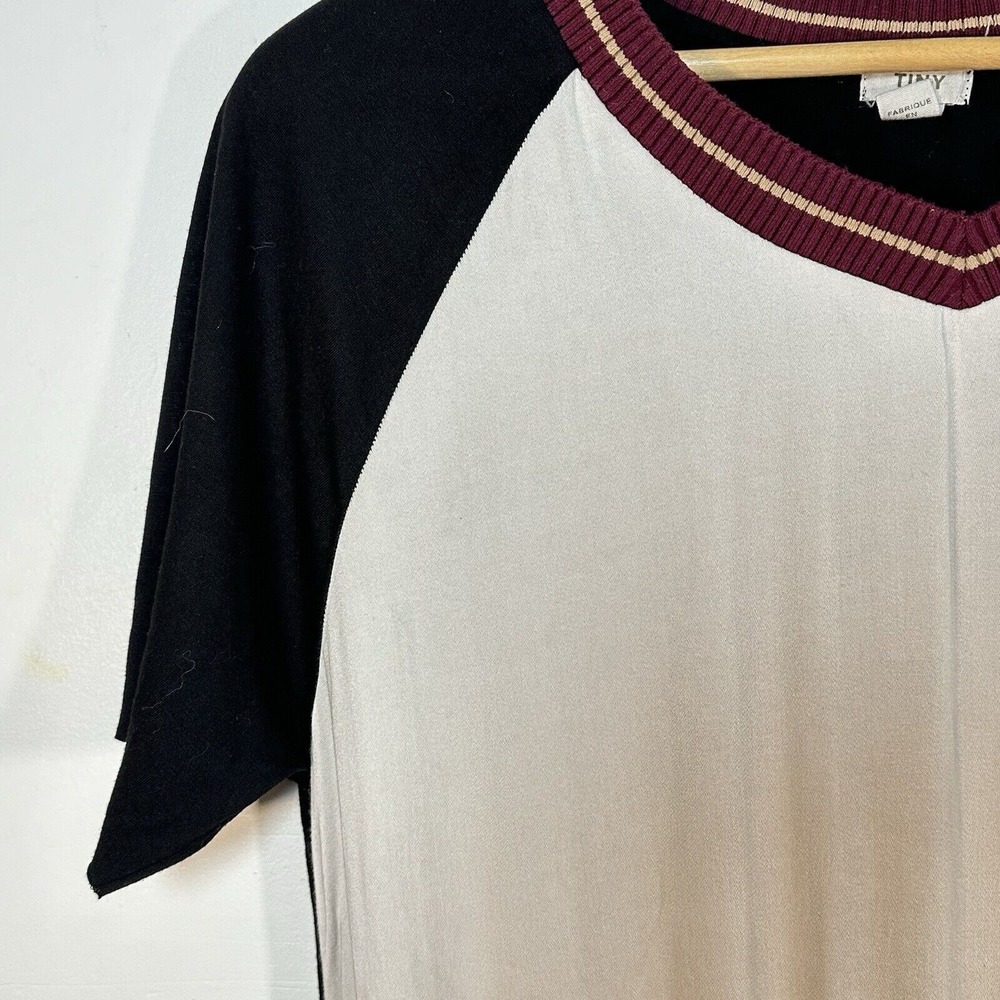 TINY Anthropologie Retro Woman's‎ Top Raglan Baseball Top Small - Picture 3 of 7